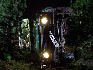 As the car finally comes to a stop, John and Moira are terrified to realise that they are trapped inside the vehicle, which lurches forward and slips