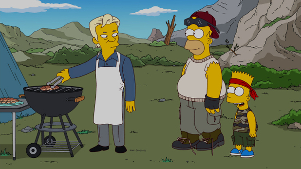 Julian Assange, Homer Simpson, Bart Simpson, The SImpsons