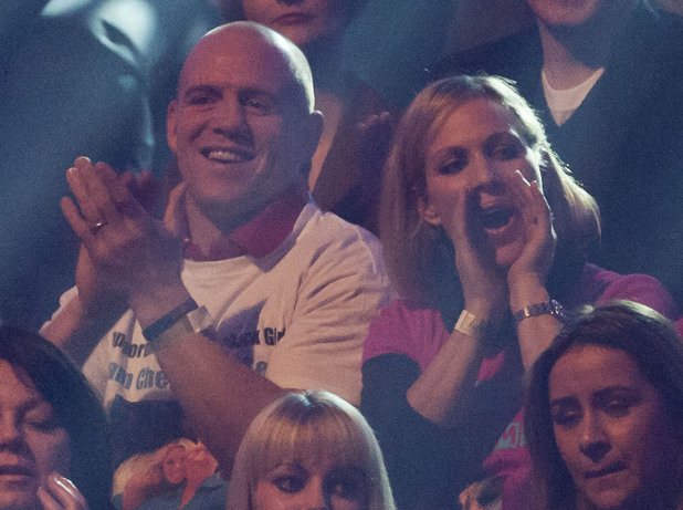 Zara Phillips and Mike Tindall watch the show to support Chemmy Alcott