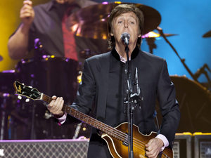 Sir Paul McCartney performs on stage during his "Good Evening Europe" European Tour