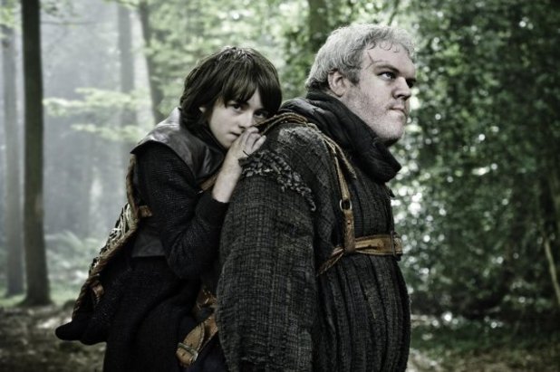 Game Of Thrones Series 2: Isaac Hempstead Wright as Bran Stark and Kristian Nairn as Hodor