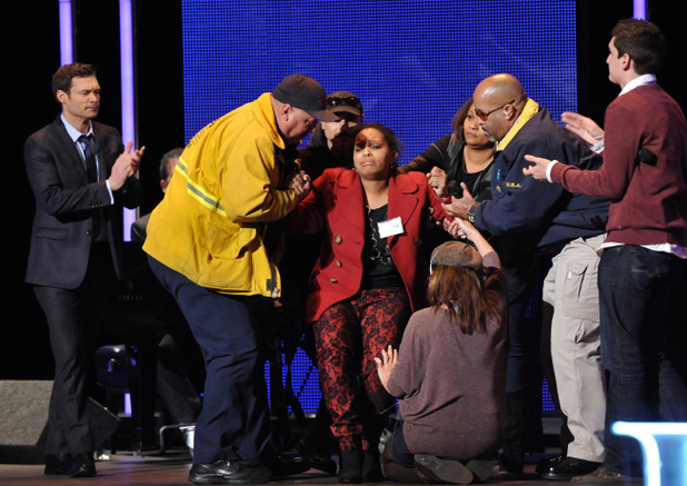 American Idol Season 11 -- Hollywood Week - A contestant faints