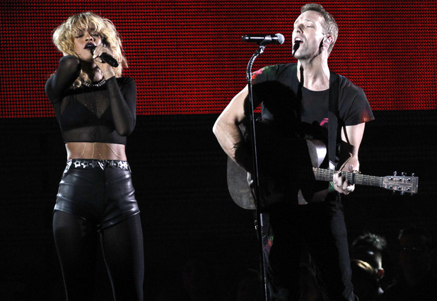 Rihanna and Chris Martin