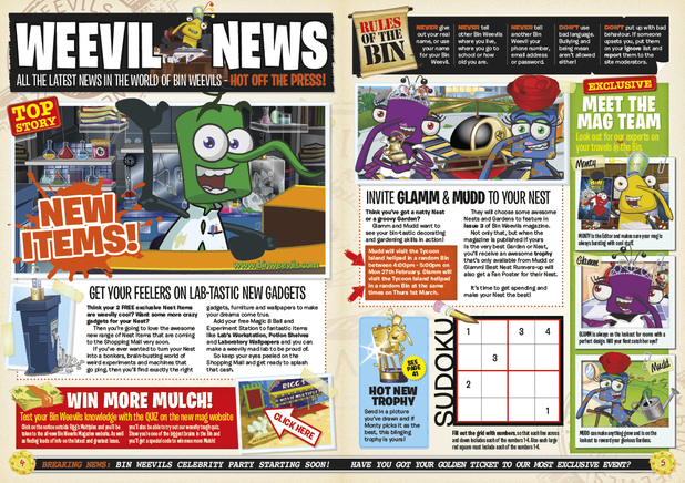 Bin Weevils Kids' Social Network Launches Magazine - Media News 