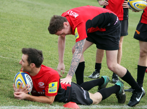 McFly play rugby for Aviva