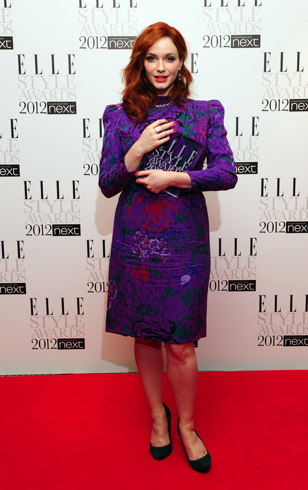 The 2012 Elle Style Awards: Christina Hendricks with her award for Best TV Star