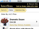 Valentine's Day mobile apps: Interflora