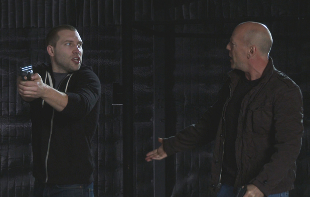 Jai Courtney in Die Hard 5 screen test alongside Bruce Willis