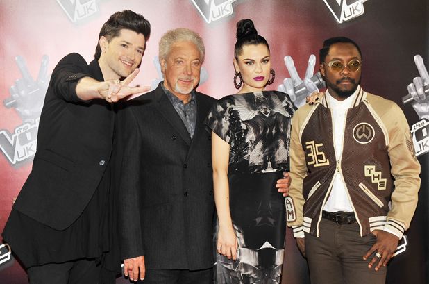 The Voice coaches Danny O'Donoghue, Tom Jones, Jessie j and will.i.am