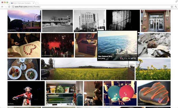 Flickr redesign screenshot
