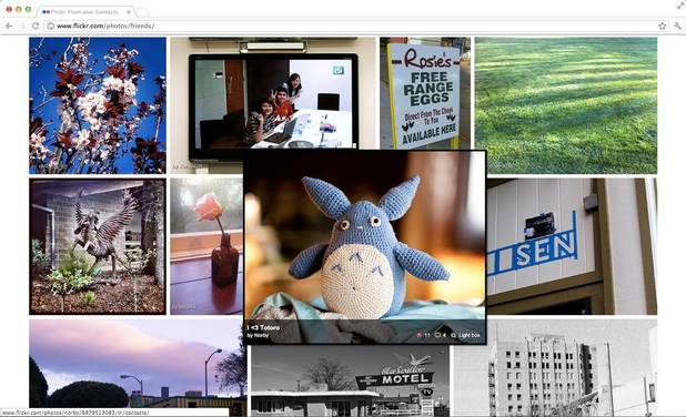 Flickr redesign screenshot