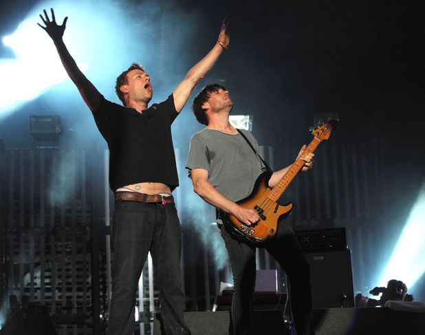 Damon Albarn and Alex James of Blur