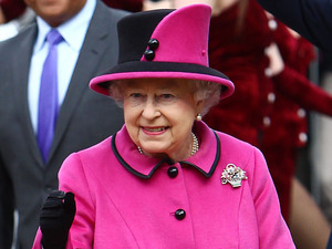 Queen Elizabeth II
at De Montfort University during a visit to Leicester for the Queen's Diamond Jubilee
Leicester