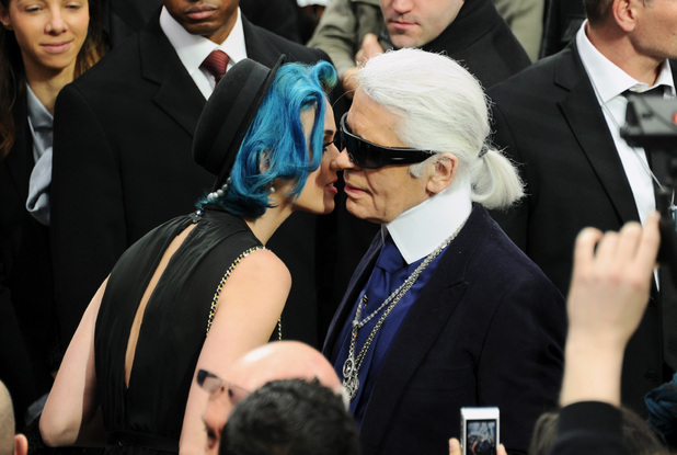 Katy Perry and Karl Lagerfeld