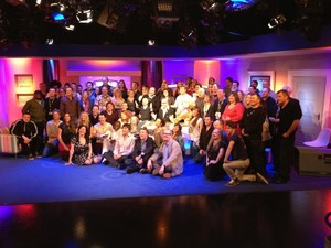 On set picture of the last ever TV Burp recording