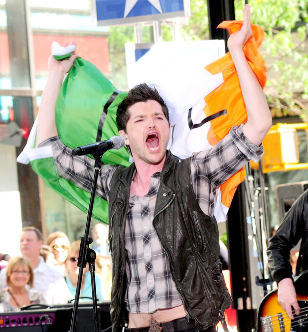 Danny O'Donoghue performing with the script