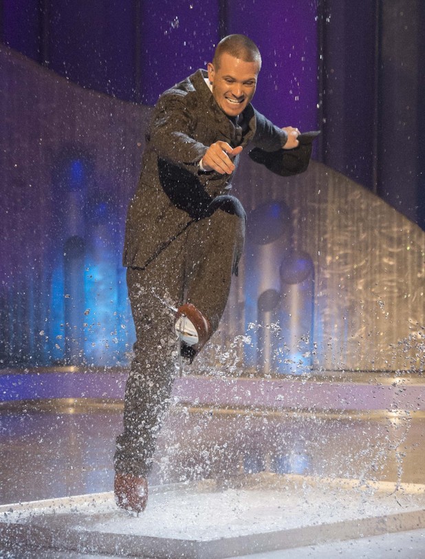 Matt wows with his version of 'Singin' in the rain'.