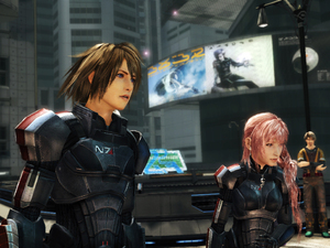 Final Fantasy XIII-2 Mass Effect costumes screenshot