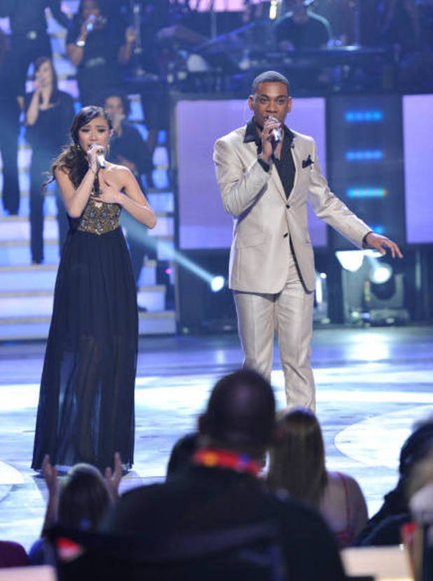Jessica Sanchez and Joshua Ledet