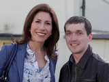 Megan Macey (Gaynor Faye) and Robbie (Jamie Shelton) from Emmerdale
