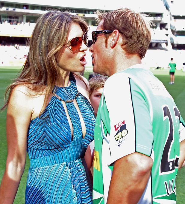 Elizabeth Hurley and Shane Warne