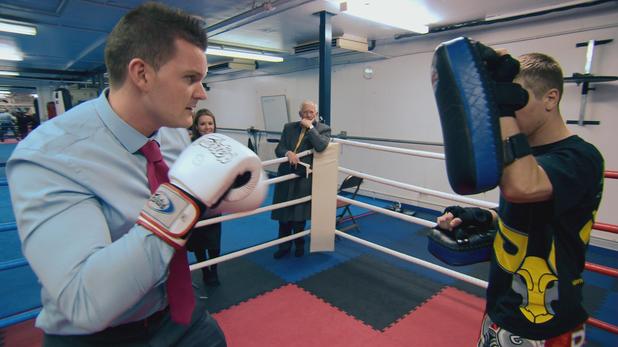 Project Manager Ricky steps into the ring to try out some moves