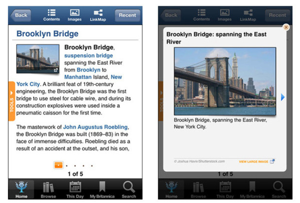 Encyclopedia Britannica screenshots