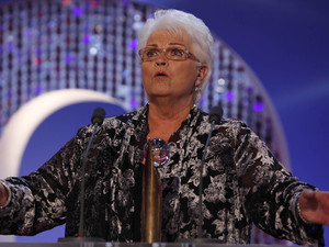 British Soap Awards 2012: Pam St Clement accepts her Lifetime Achievement award.