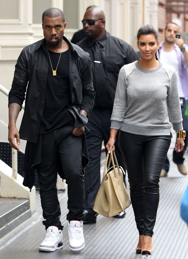 Kanye West and Kim Kardashian 