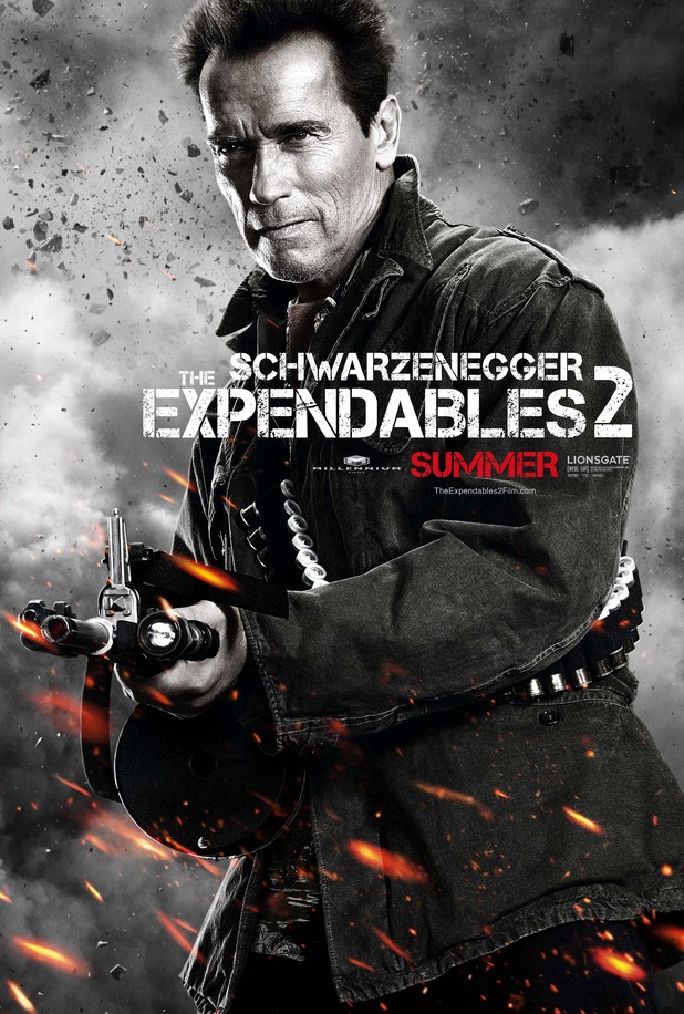 Arnold Schwarzenegger Expendables 2 character poster