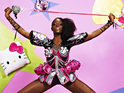 The models attend castings and pose in Hello Kitty couture gowns this week.