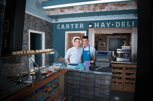Ste and Doug in their new deli