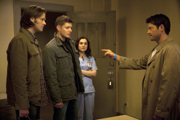 Sam, Dean, Meg and Castiel