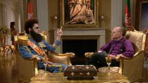 The Dictator gets interviewed by Larry King