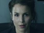 Noomi Rapace's Elizabeth Shaw sends a transmission to Peter Weyland.