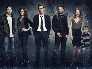 The Following's cast: Shawn Ashmore, Jeannane Goossen, Kevin Bacon, James Purefoy, Natalie Zea and Kyle Cattlet.