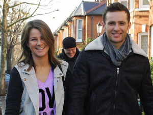 Harry Judd and girlfriend Izzy Johnston
leaving Fearne Cotton's house after her Christmas Party
London