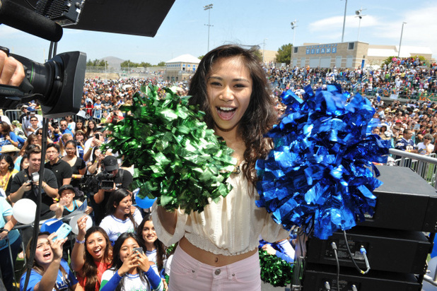 Jessica Sanchez peforms at her hometown celebration in Chula Vista, CA