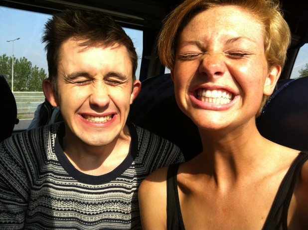 Hollyoaks: Location Twitter pics Steven Roberts and Lucy Dixon