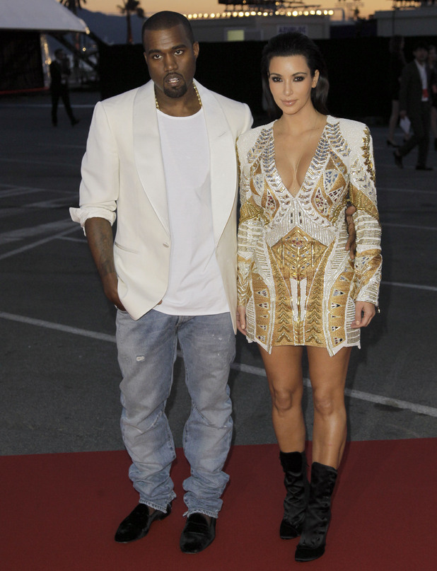 Kanye West and Kim Kardashian arrive for the screening of Cruel Summer at the 65th international Cannes Film Festival