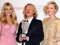 Holly Willougby, Leigh Francis with the YouTube Audience Award for Celebrity Juice and Fearne Cotton at the Arqiva British Academy Television Awards 2012 at the Royal Festival Hall, London.