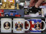 Diamond Jubilee souvenirs are seen on display in a shop on Oxford Street, London