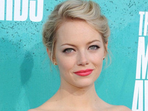 Emma Stone on the red carpet at the MTV Movie Awards 2012
