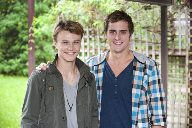 Justin Holborow and Christopher Milligan as Harley and Kyle