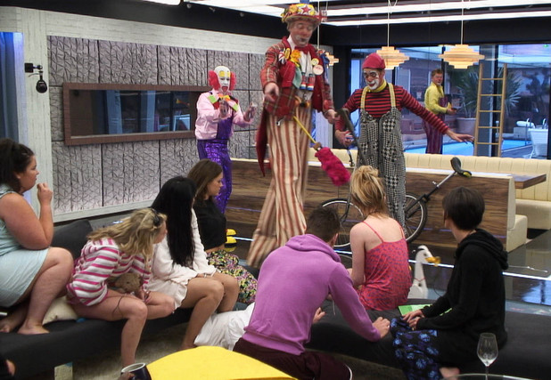 Big Brother 2012 Day 8: Housemates enjoy the entertainment.