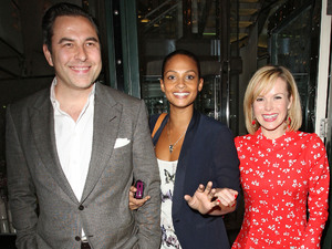 David Walliams, Alesha Dixon and Amanda Holden leaving the Ivy club in high spirits.
London, England