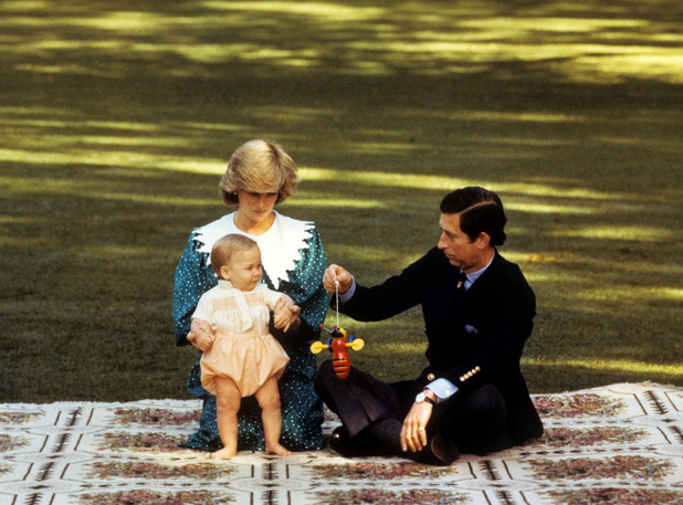 Princess Diana, Prince William, Prince Charles, 1983