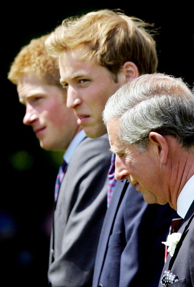 Prince Harry, Prince William and Prince Charles