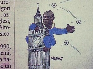 Gazzetta dello Sport depicts Mario Ballotelli as King Kong in cartoon