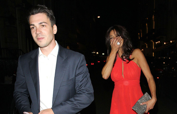 Melanie Sykes and toyboy Jack Cockings leave Nobu restaurant
London, England